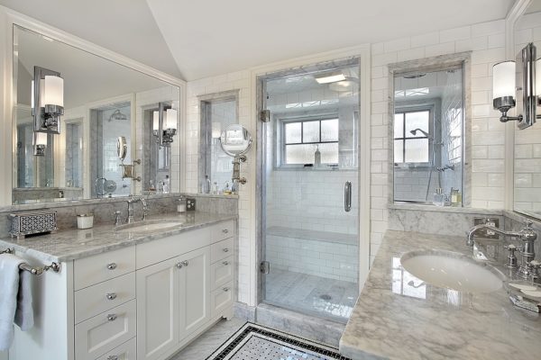 Master Bathroom Remodel With Luxury Shower and Granite Countertops